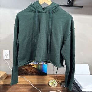 Women's Alo Green Cropped Hoodie